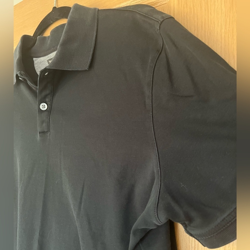 Banana Republic Luxury Touch Black Classic Polo Men’s Large, Preppy Streetwear - Picture 4 of 8